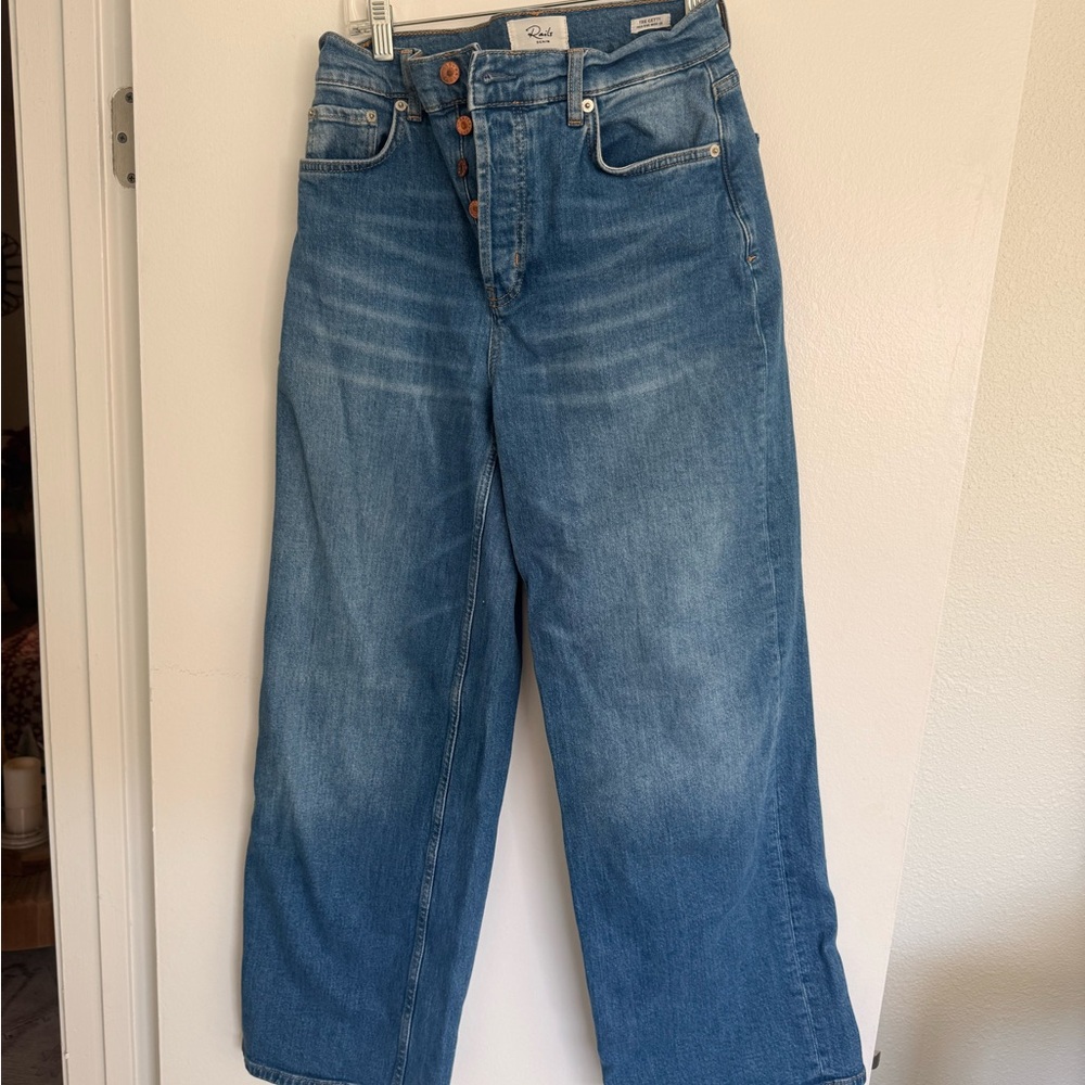 Rails The Getty High Rise Wide Leg Jeans Size 29 Medium Wash Denim
